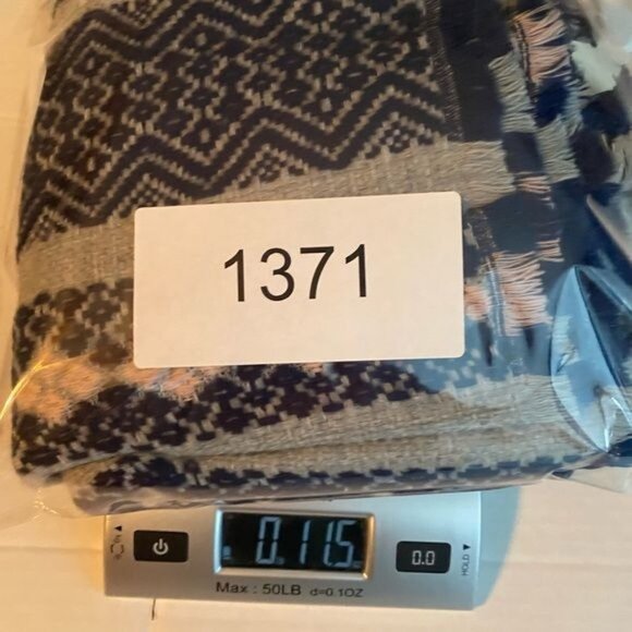 Prince & Fox Fair Isle Scarf Wrap Blue Pink New Cabincore Winter - Picture 11 of 11